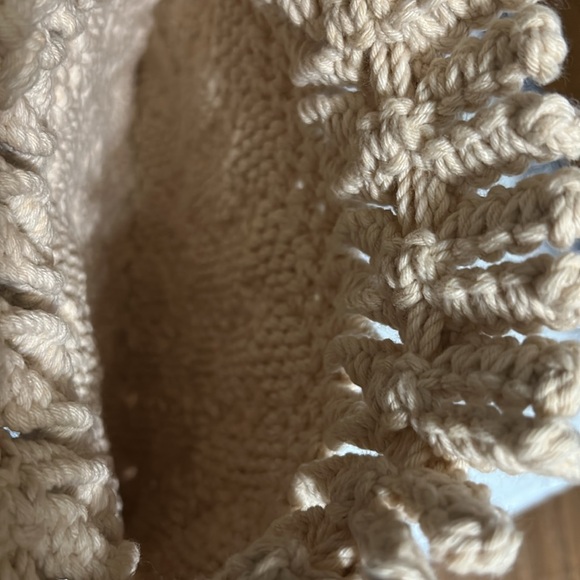 Cream Macrame Drawstring Bag - Picture 5 of 7